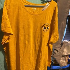 Old navy yellow graphic t shirt 3x